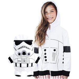 Cubcoats Kid's Star Wars Stormtrooper Transforming 2-in-1 Zip-Up Hoodie - 4-5
